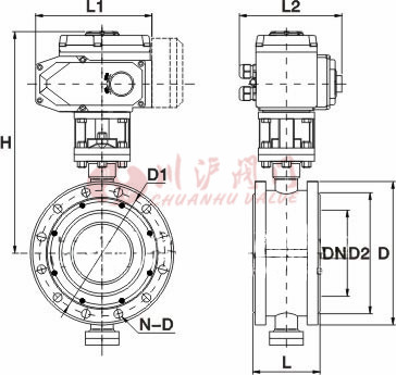 D973H電動(dòng)三偏心蝶閥結(jié)構(gòu)圖