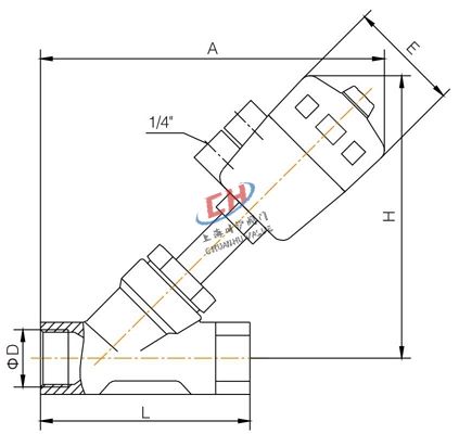 P1內(nèi)螺紋氣動(dòng)角座閥結(jié)構(gòu)圖