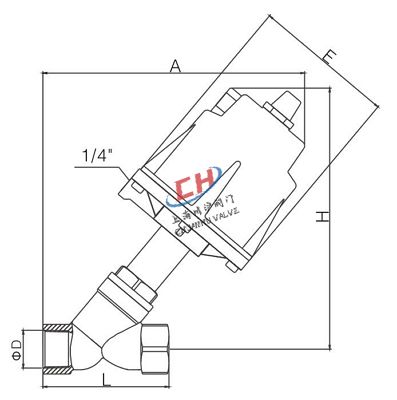 P4蓋米款螺紋角座閥結(jié)構(gòu)圖