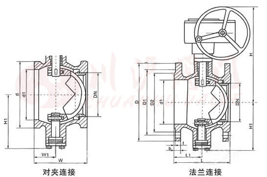 V型球閥結構圖