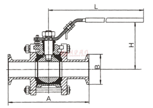 三片式快裝球閥結(jié)構(gòu)圖