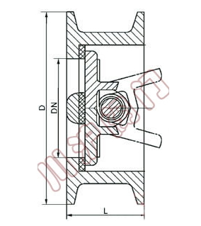 蝶式止回閥結構圖
