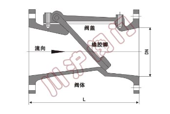 橡膠瓣止回閥結(jié)構(gòu)圖